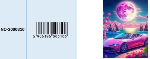 Haft Diamentowy Diamond Painting Mozaika Samochód Auto Kabriolet Róż