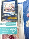 Haft Diamentowy Kwiaty Piwonie Diamond Painting Mozaika Zestaw Kreatywny 5D