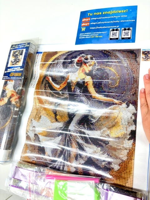 Haft Diamentowy Malowanie Diamentami Diamond Painting Mozaika Kobieta Tancerka Taniec