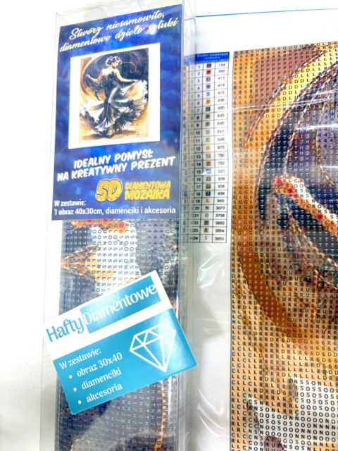 Haft Diamentowy Malowanie Diamentami Diamond Painting Mozaika Kobieta Tancerka Taniec