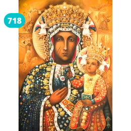 (30x40) Haft Diamentowy Matka Boska Częstochowska Mozaika Diamond Painting Zestaw 5D