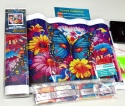 Haft Diamentowy Motyl Kwiaty Diamond Painting Mozaika Zestaw Kreatywny
