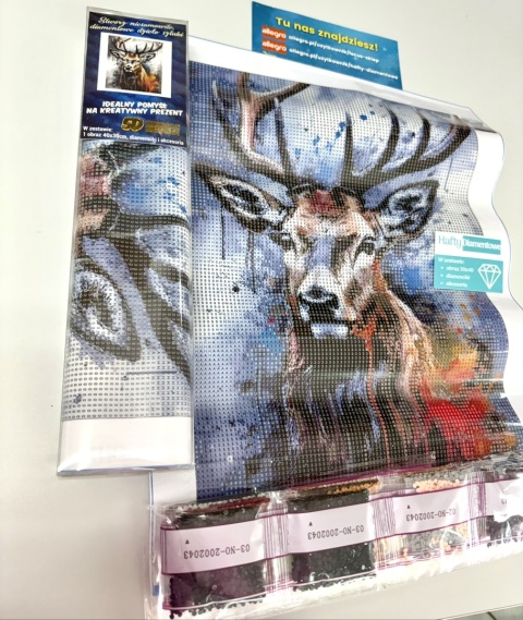 Haft Diamentowy Mozaika Diamentowa Malowanie Diamentami Jeleń Las Diamond Painting