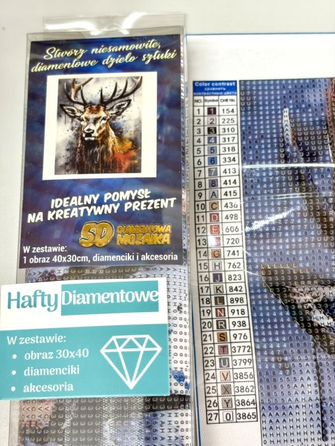 Haft Diamentowy Mozaika Diamentowa Malowanie Diamentami Jeleń Las Diamond Painting