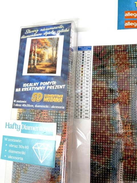 Haft Diamentowy Mozaika Diamentowa Malowanie Diamentami Krajobraz Las Drzewa