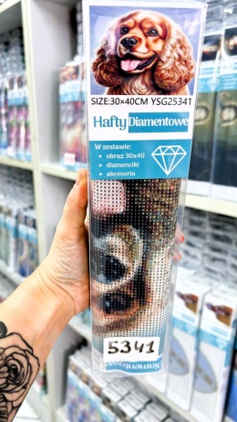 Haft Diamentowy Mozaika Diamond Painting Cocker Spaniel Pies Zwierzęta