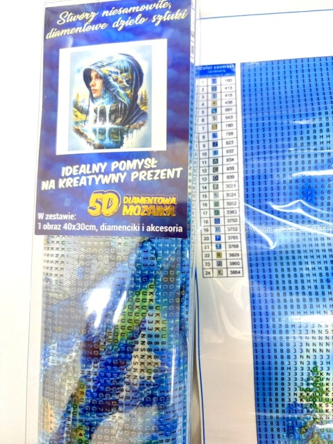 Haft Diamentowy Mozaika Diamond Painting Malowanie Diamentami Góry Kobieta Krajobraz Wodospad