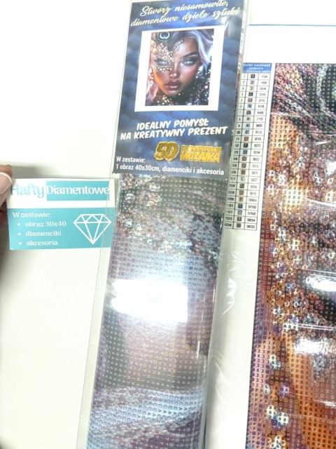 Haft Diamentowy Mozaika Diamond Painting Malowanie Diamentami Karnawał Kobieta w Masce