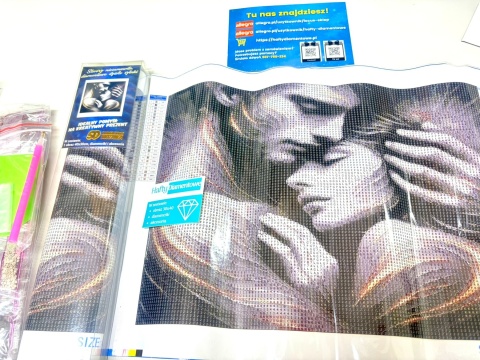 Haft Diamentowy Mozaika Diamond Painting Malowanie Diamentami Kobieta Miłość Mężczyzna Objęcia