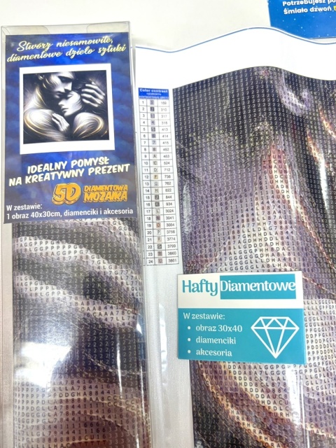 Haft Diamentowy Mozaika Diamond Painting Malowanie Diamentami Kobieta Miłość Mężczyzna Objęcia