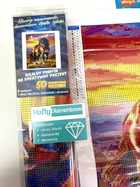 Haft Diamentowy Mozaika Diamond Painting Malowanie Diamentami Koń Konie