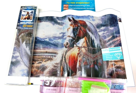 Haft Diamentowy Mozaika Diamond Painting Malowanie Diamentami Koń Konie