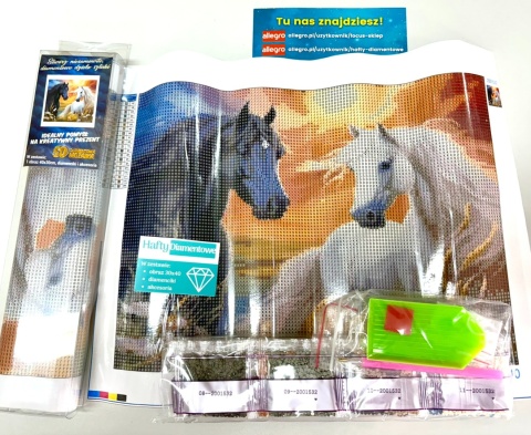 Haft Diamentowy Mozaika Diamond Painting Malowanie Diamentami Konie Koń