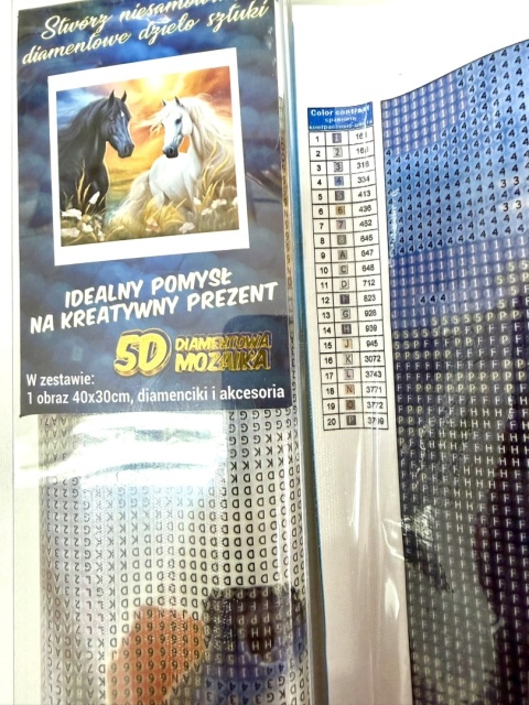 Haft Diamentowy Mozaika Diamond Painting Malowanie Diamentami Konie Koń