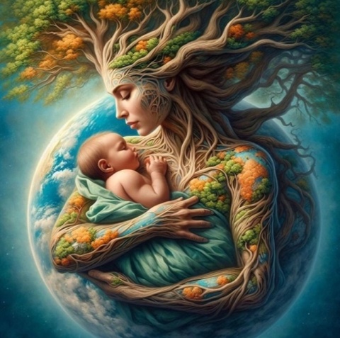 Haft Diamentowy Mozaika Diamond Painting Malowanie Diamentami Matka Mama Dziecko Drzewo Korzenie