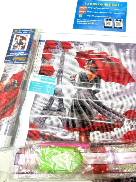 Haft Diamentowy Mozaika Diamond Painting Malowanie Diamentami Paryż Francja Wieża Eiffla Krajobraz