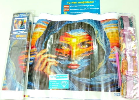 Haft Diamentowy Mozaika Diamond Painting Malowanie Diamentami Piękna Kobieta Morze Słońce