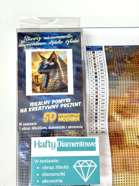 Haft Diamentowy Mozaika Diamond Painting Malowanie Diamentami Sfinks Egipt Piramida