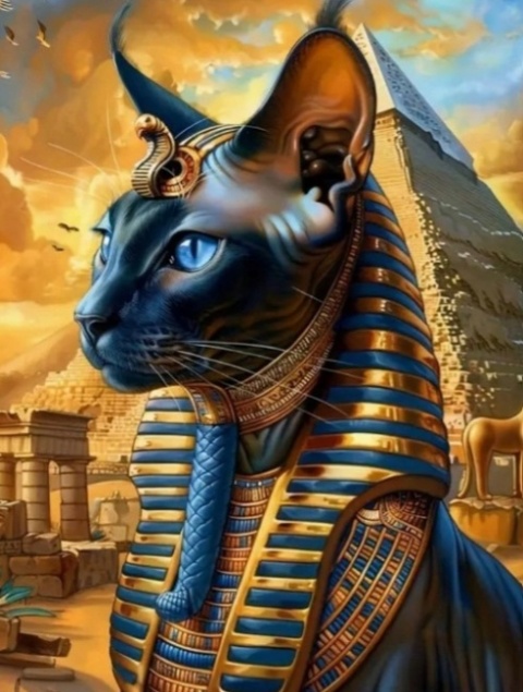 Haft Diamentowy Mozaika Diamond Painting Malowanie Diamentami Sfinks Egipt Piramida