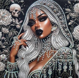 Haft Diamentowy Mozaika Diamond Painting Mozaika Kobieta Diamenty Perły