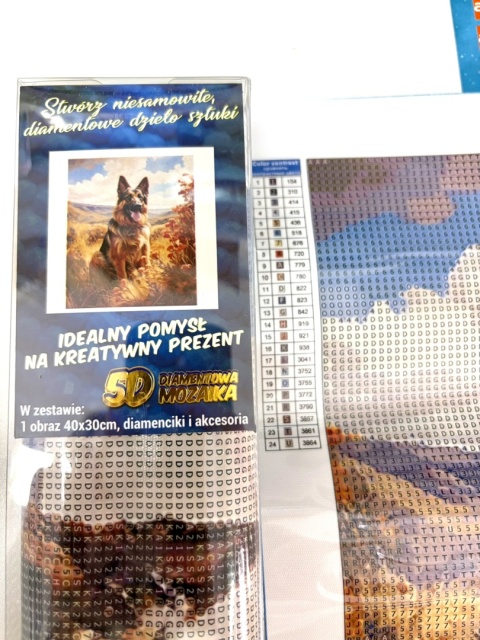 Haft Diamentowy Mozaika Diamond Painting Mozaika Pies Owczarek Niemiecki