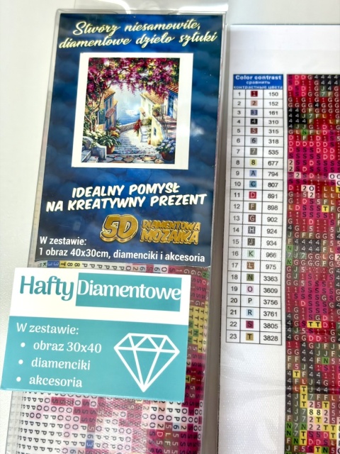 Haft Diamentowy Mozaika Diamond Painting Schody Nad Morzem Krajobraz