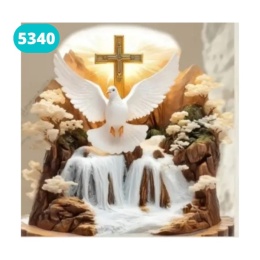 Haft Diamentowy Mozaika Diamond Painting Duch Święty Chrzest Komunia Bierzmowanie