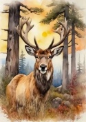 Haft Diamentowy Mozaika Jeleń Zwierzęta Las Diamond Painting