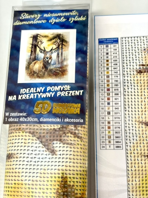 Haft Diamentowy Mozaika Jeleń Zwierzęta Las Diamond Painting