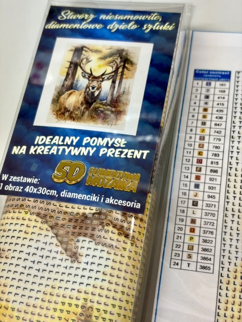 Haft Diamentowy Mozaika Jeleń Zwierzęta Las Diamond Painting