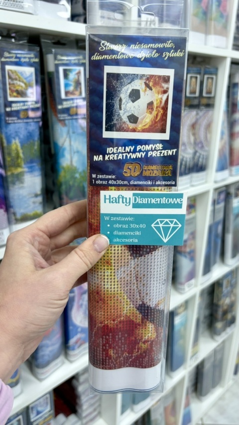 Haft Diamentowy Piłka Nożna Diamond Painting Mozaika Zestaw Kreatywny 5D