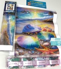 Haft Diamentowy Plaża Wodospad Muszelki Mozaika Diamond Painting Zestaw