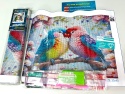 Haft Diamentowy Ptaki Papugi Kwiaty Mozaika Diamond Painting Zestaw