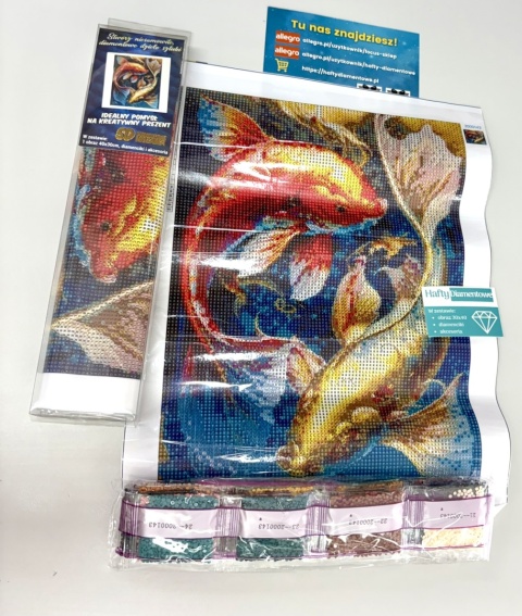 Haft Diamentowy Ryba Ryby Yin Yang Energia Diamond Paiting Zestaw