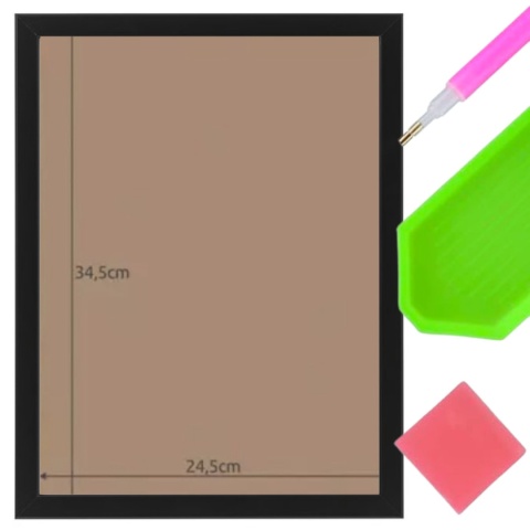 30x40 Czarna Ramka Idealnie Dopasowana do Haftu Diamentowego z Naszej Oferty