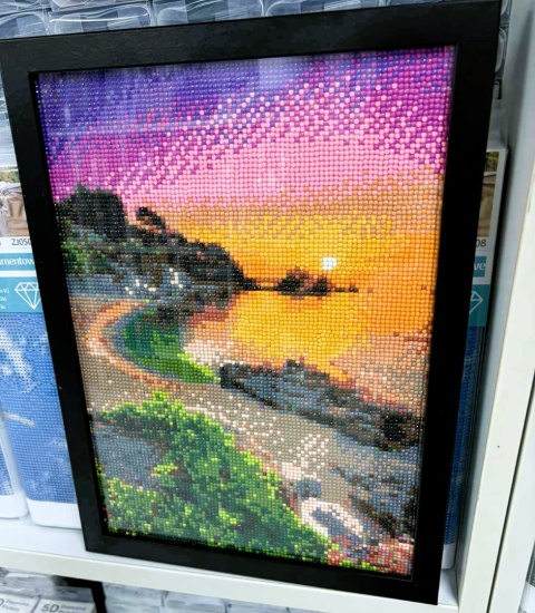 30x40 Czarna Ramka Idealnie Dopasowana do Haftu Diamentowego z Naszej Oferty