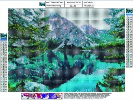 Haft Diamentowy Mozaika Diamond Painting Góry Krajobraz Las Montain