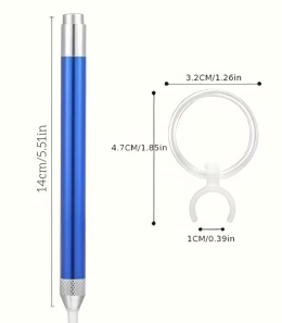 Niebieski Długopis Aplikator Na Baterie Z Lupką Powiększającą do Diamond Painting