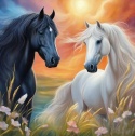 Haft Diamentowy Mozaika Diamond Painting Malowanie Diamentami Konie Koń