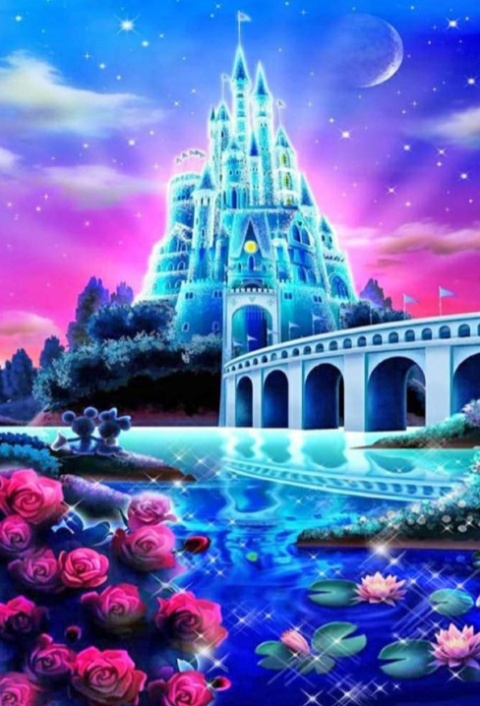 Haft Diamentowy Na Grubym Płótnie Na Ramie