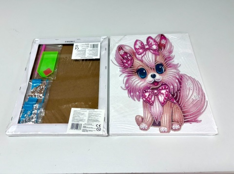 Mandala 7D Haft Diamentowy Na Ramie Na Płótnie Piesek