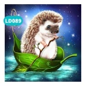 Haft Diamentowy Mozaika Diamond Painting Jeż Jeżyk Liść Dla Dzieci