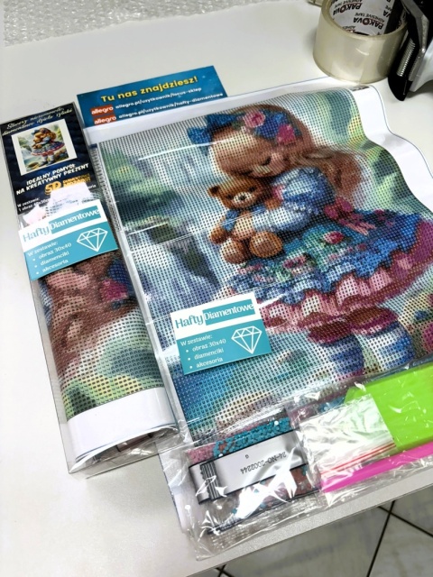 Haft Diamentowy Diamond Painting Mozaika Dla Dzieci Dziewczynka Lalka