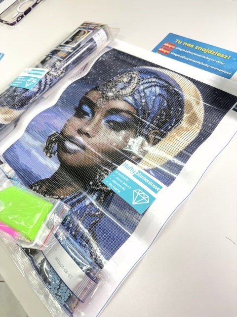 Haft Diamentowy Diamond Painting Mozaika Kobieta Egipt Bogini Fantasy