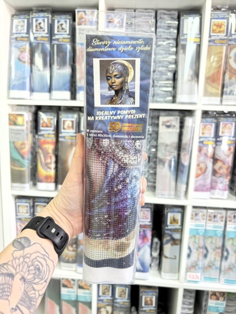 Haft Diamentowy Diamond Painting Mozaika Kobieta Egipt Bogini Fantasy