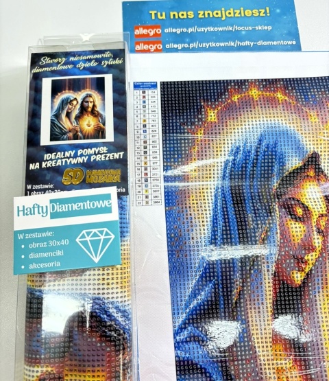 Haft Diamentowy Diamond Painting Mozaika Święta Rodzina Maryja Jezus