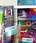 Haft Diamentowy Kwiaty Kot Kotek Mozaika Diamond Paiting Zestaw 30x40cm