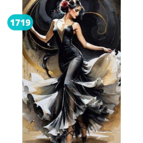 Haft Diamentowy Malowanie Diamentami Diamond Painting Mozaika Kobieta Tancerka Taniec