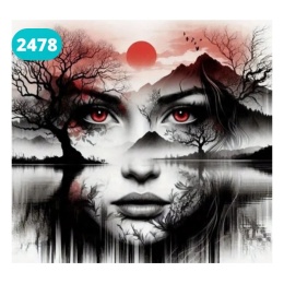 Haft Diamentowy Malowanie Diamentami Diamond Painting Mozaika Kobieta Zachód Słońca