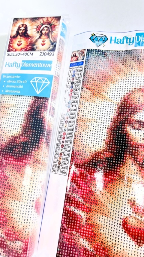 Haft Diamentowy Maryja Jezus Matka Boska Rodzina Święta Diamond Painting Mozaika Zestaw